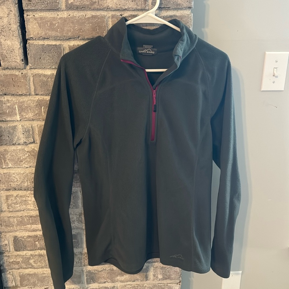 Eddie Bauer gray women’s 1/2 zip fleece L